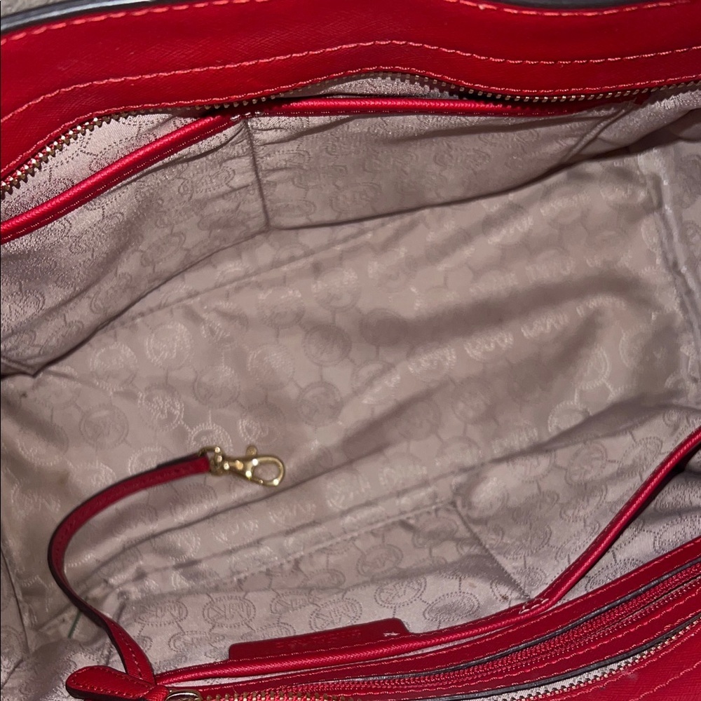 Michael Kors Red Selma Satchel Bag - Picture 4 of 5